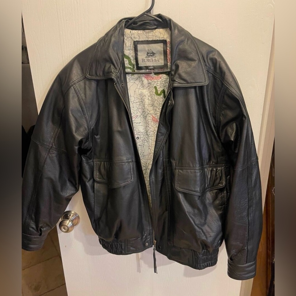burks bay large leather jacket